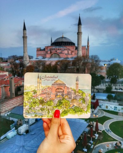 Фото: туры в Стамбул в марте цены, вид на Голубую Мечеть