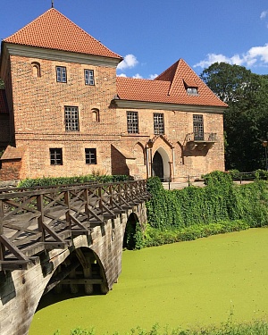 Замок Чоха в Польше летом