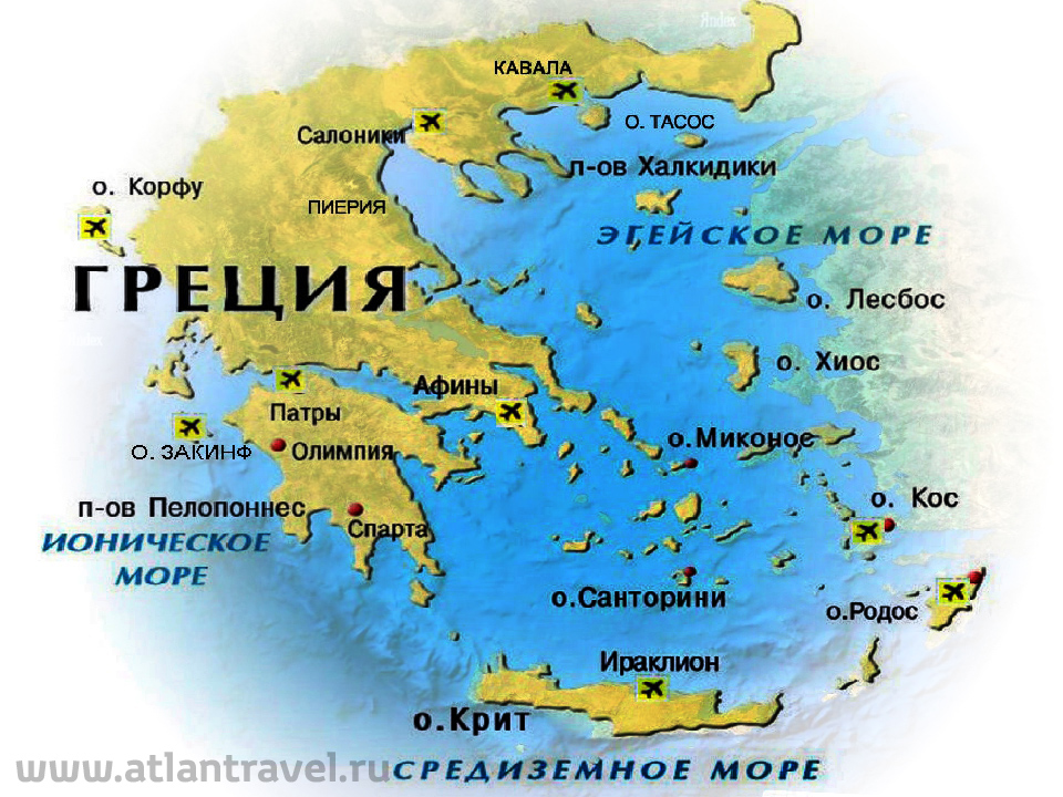 Фото: недорогие туры в Грецию все включено, карта курортов